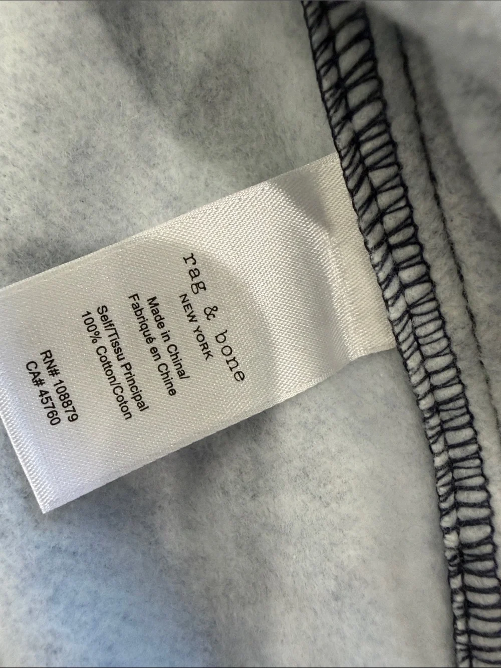 Rag and Bone Miramar fleece Terry Davina Zip up hoodie size M NWT - Picture 9 of 11